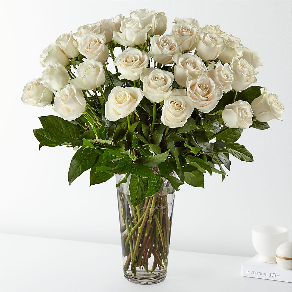 Long Stem White Rose Bouquet – FORGET ME NOT FLOWERS & GIFTS, Walnut Creek CA