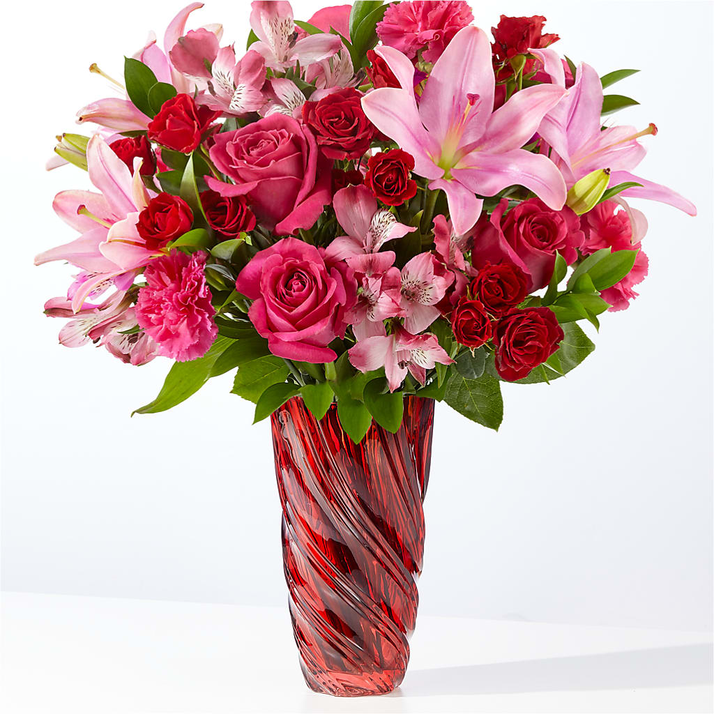 In Love Bouquet with Luxe Swirl Vase – FORGET ME NOT FLOWERS & GIFTS, Walnut Creek CA