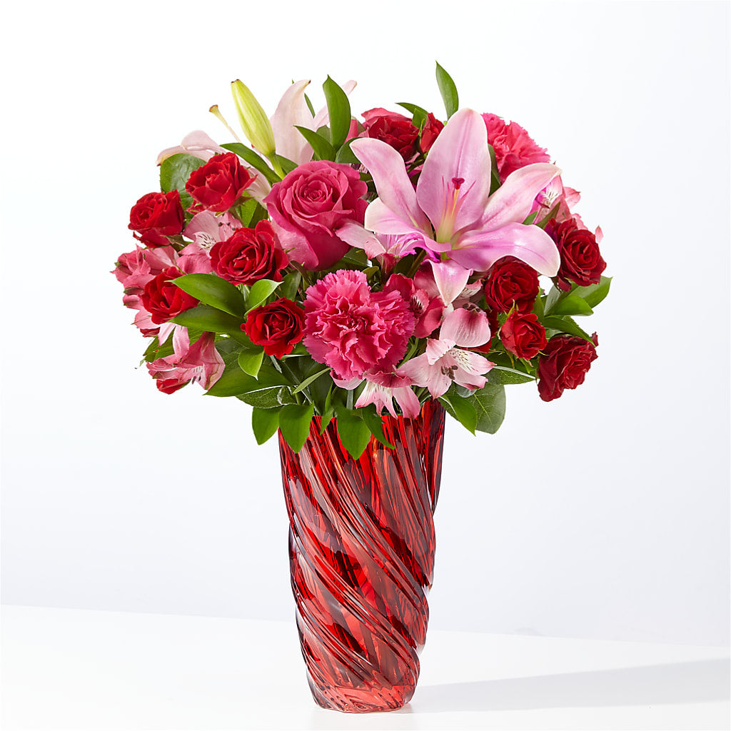 In Love Bouquet with Luxe Swirl Vase – FORGET ME NOT FLOWERS & GIFTS, Walnut Creek CA