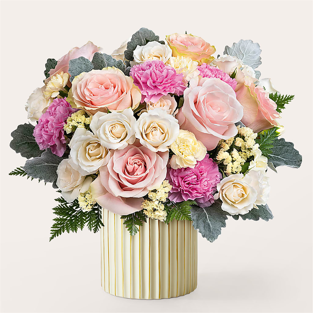 Blissful Moments Bouquet with Ivory Vase – FORGET ME NOT FLOWERS & GIFTS, Walnut Creek CA