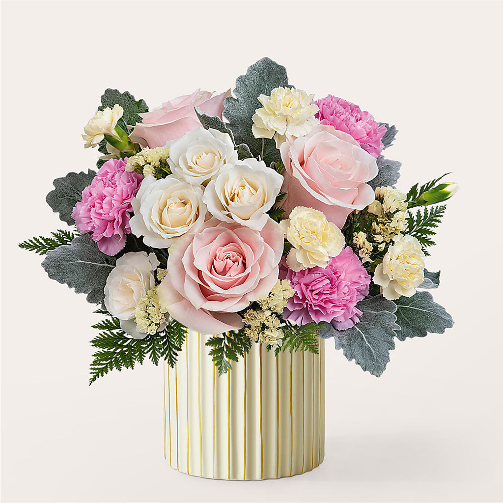 Blissful Moments Bouquet with Ivory Vase – FORGET ME NOT FLOWERS & GIFTS, Walnut Creek CA