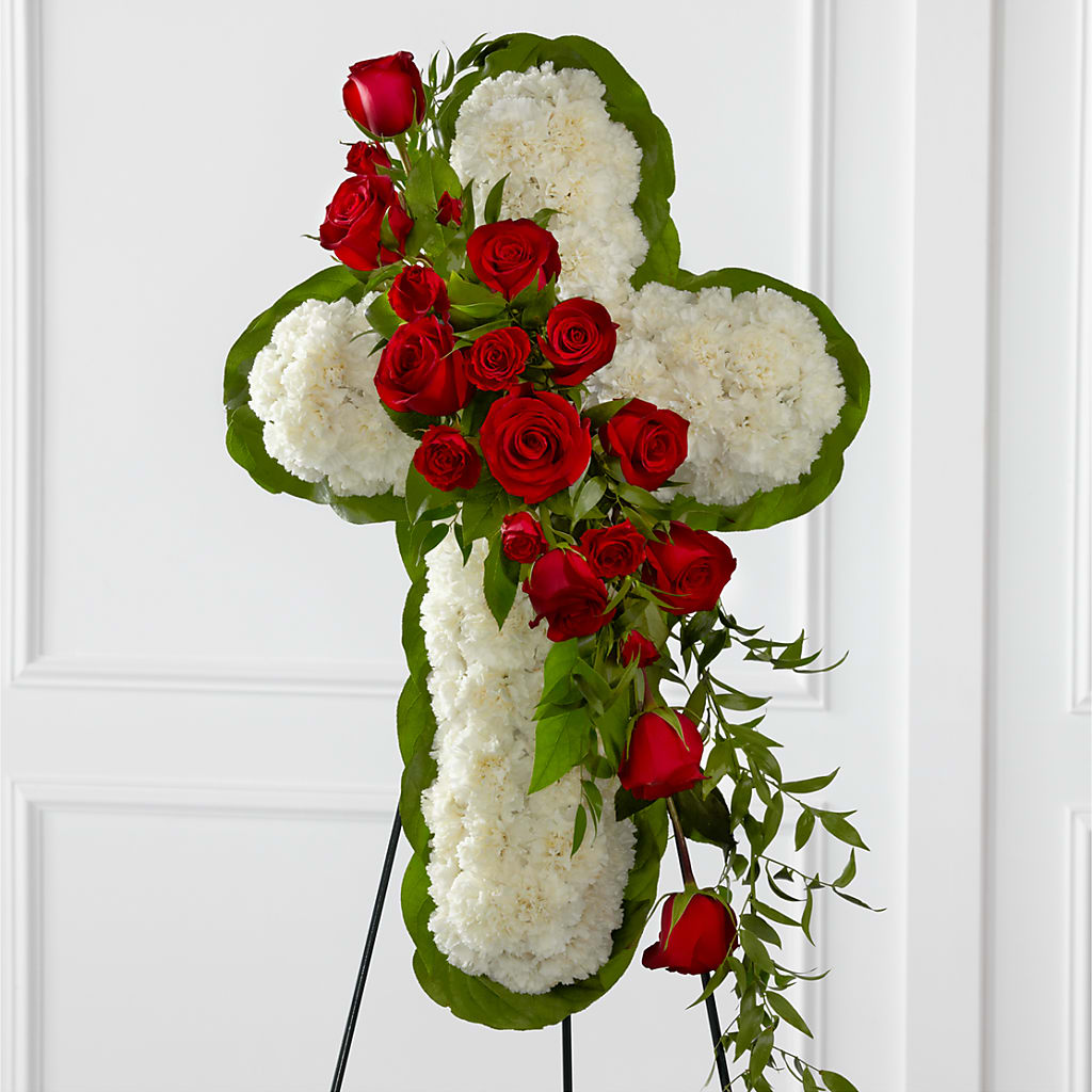 Floral Cross Easel – FORGET ME NOT FLOWERS & GIFTS, Walnut Creek CA