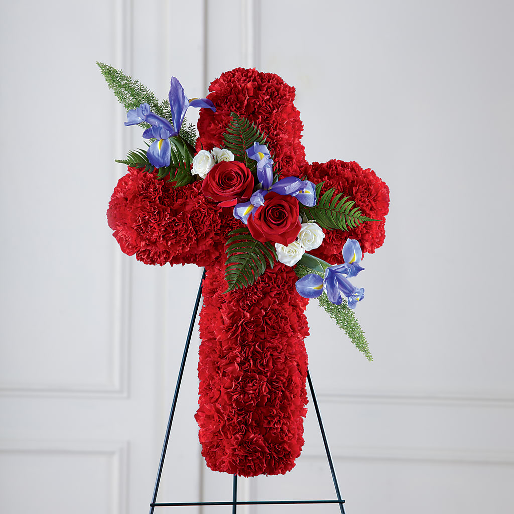 Faithful Hero Floral Cross – FORGET ME NOT FLOWERS & GIFTS, Walnut Creek CA