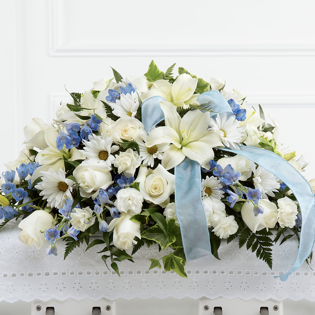 Tender Treasure Casket Spray – FORGET ME NOT FLOWERS & GIFTS, Walnut Creek CA