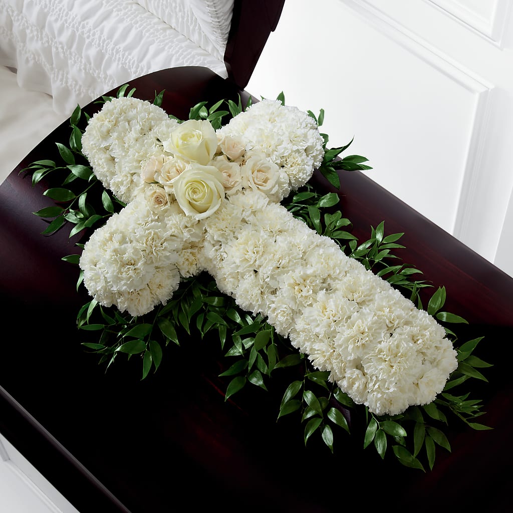 Peaceful Memories Casket Spray (Standard) – FORGET ME NOT FLOWERS & GIFTS, Walnut Creek CA