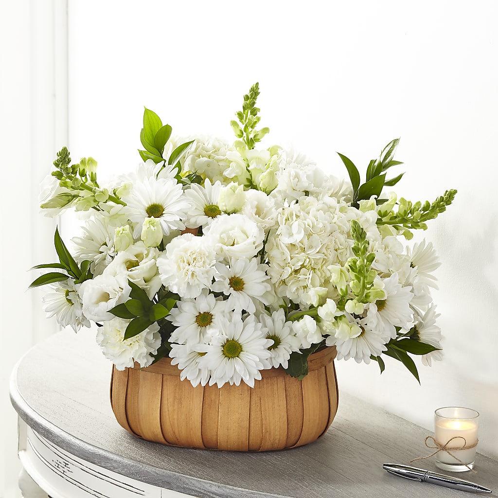 Pure Ivory Basket – FORGET ME NOT FLOWERS & GIFTS, Walnut Creek CA
