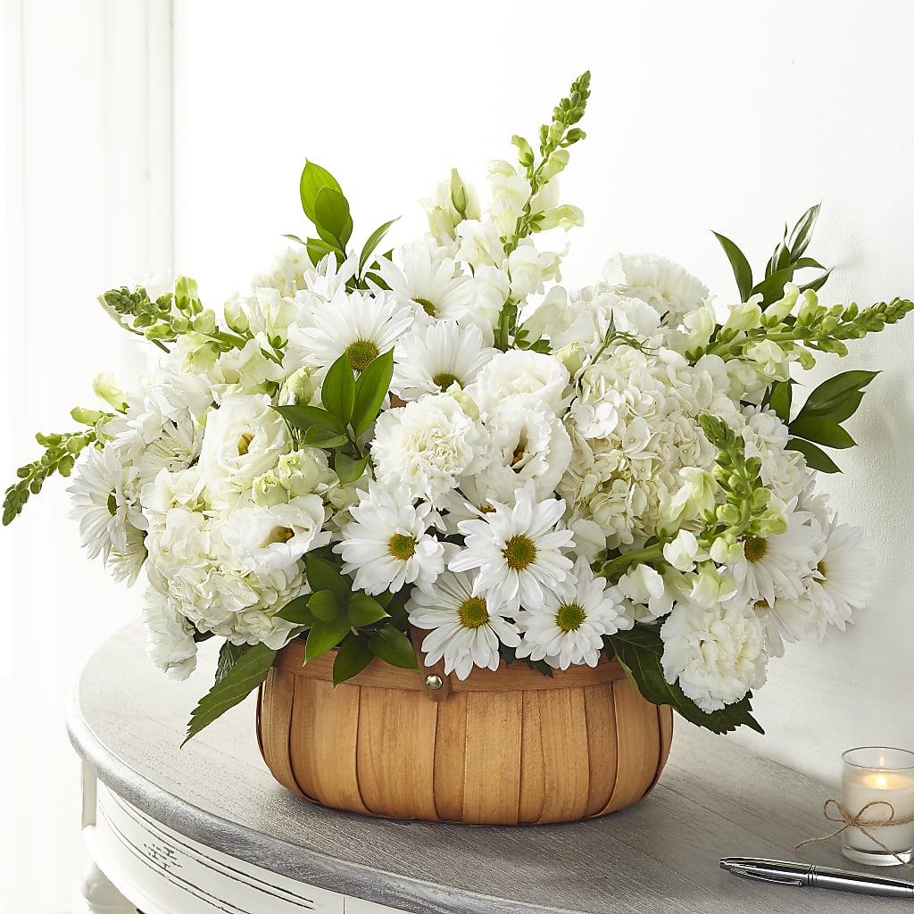 Pure Ivory Basket – FORGET ME NOT FLOWERS & GIFTS, Walnut Creek CA