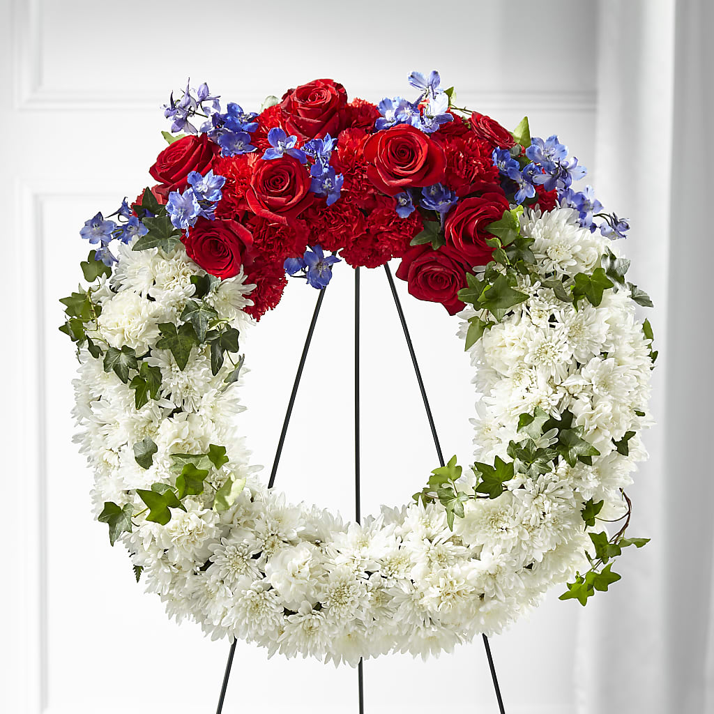 Patriotic Passion Wreath – FORGET ME NOT FLOWERS & GIFTS, Walnut Creek CA
