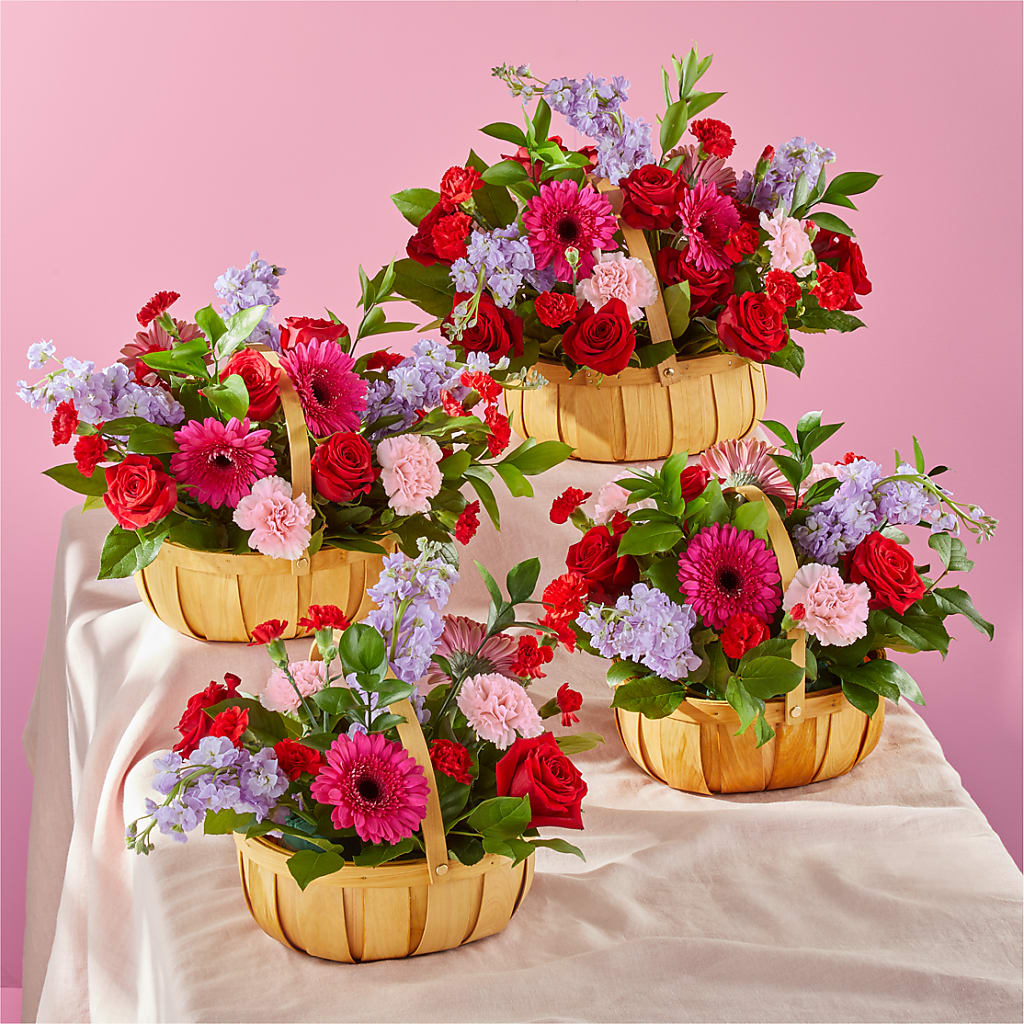 Pink Picnic Basket – FORGET ME NOT FLOWERS & GIFTS, Walnut Creek CA