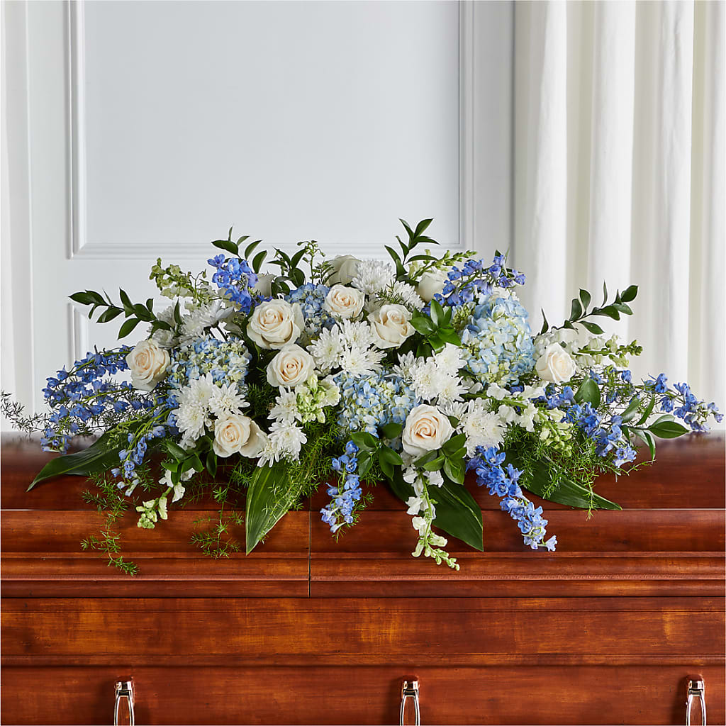 Timeless Essence Casket Spray – FORGET ME NOT FLOWERS & GIFTS, Walnut Creek CA