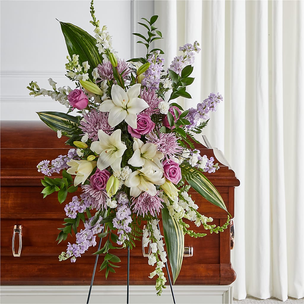 Grateful Hearts Standing Spray – FORGET ME NOT FLOWERS & GIFTS, Walnut Creek CA