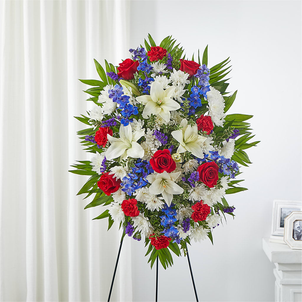 Cherished Service Standing Spray – FORGET ME NOT FLOWERS & GIFTS, Walnut Creek CA