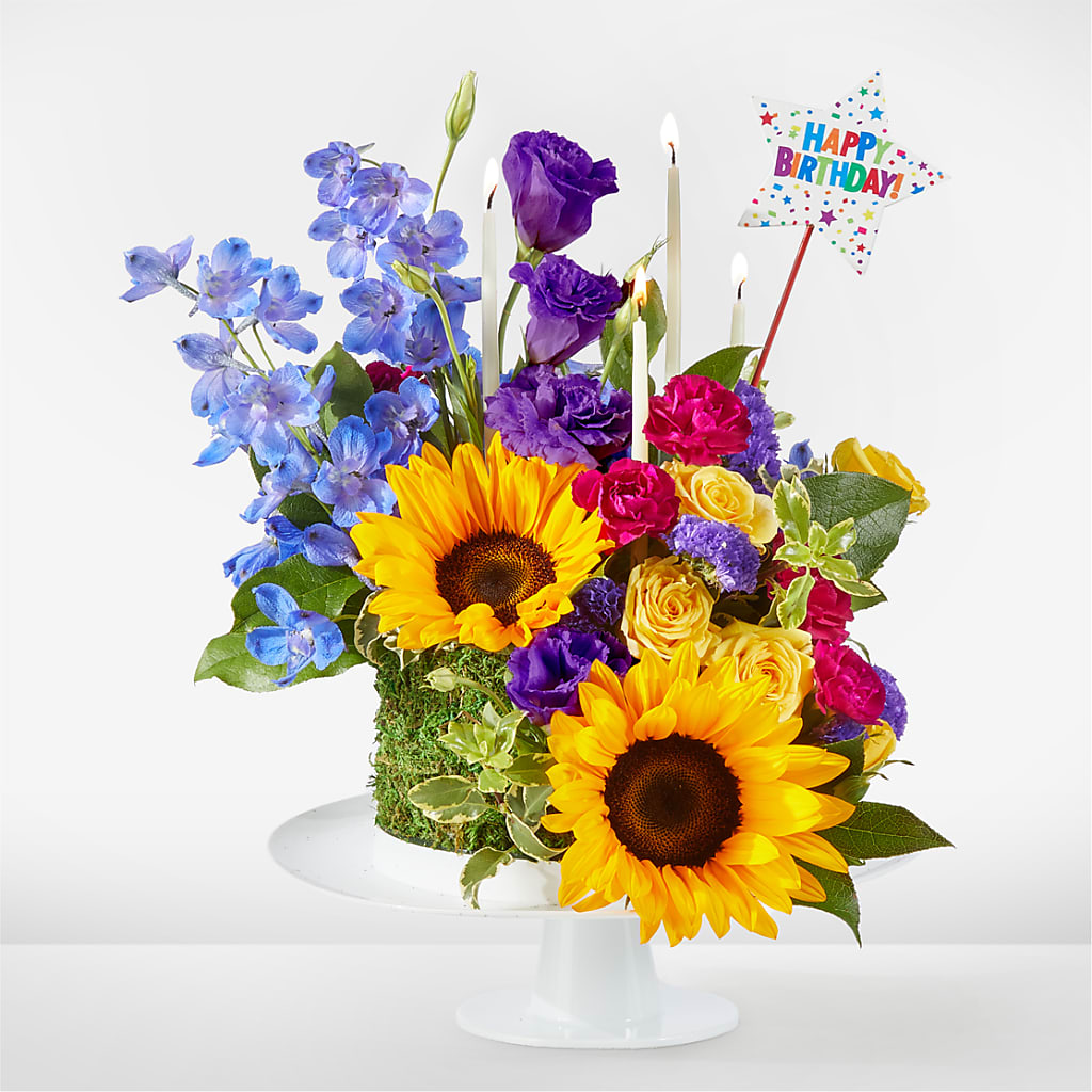 Star of the Day Floral Cake – FORGET ME NOT FLOWERS & GIFTS, Walnut Creek CA