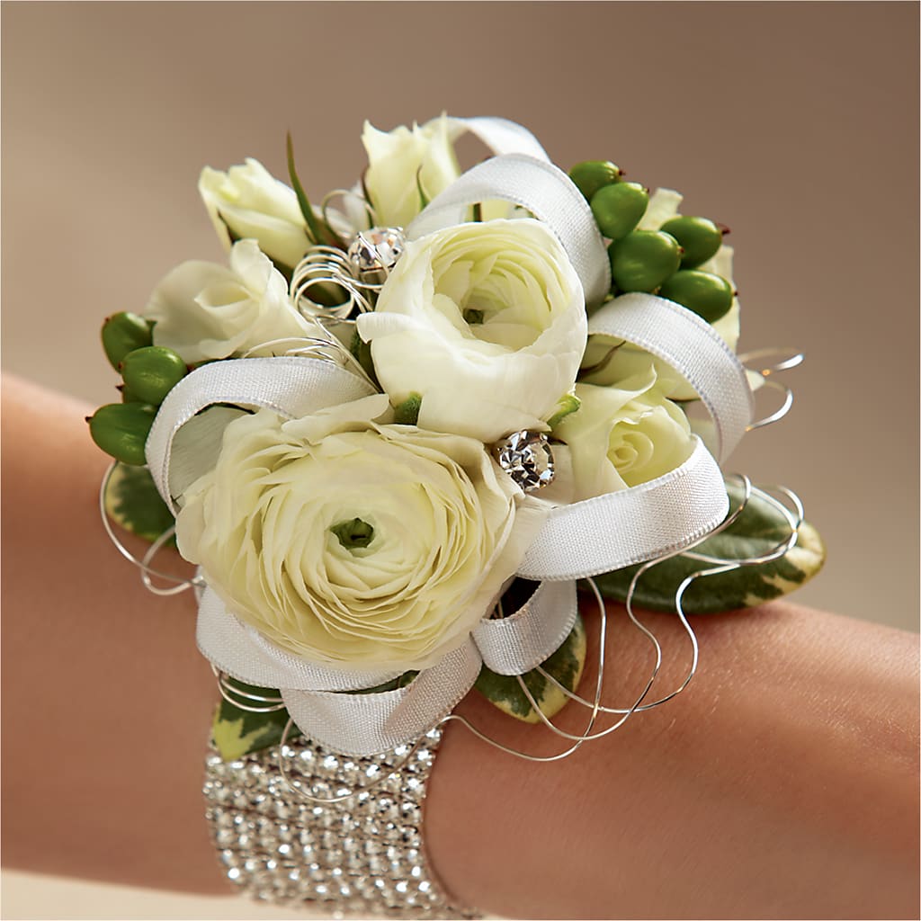 White Wedding Corsage – FORGET ME NOT FLOWERS & GIFTS, Walnut Creek CA