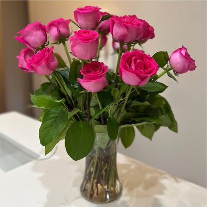 Long Stem Pink Rose Bouquet – FORGET ME NOT FLOWERS & GIFTS, Walnut Creek CA