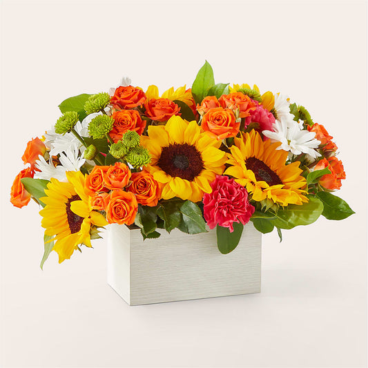 Sun-drenched Blooms Box Bouquet – FORGET ME NOT FLOWERS & GIFTS, Walnut Creek CA