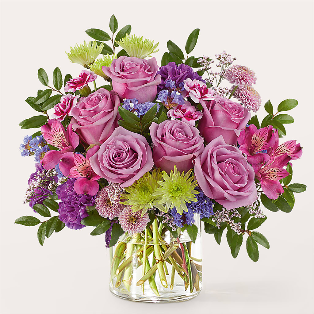 Glass Half Full Bouquet – FORGET ME NOT FLOWERS & GIFTS, Walnut Creek CA