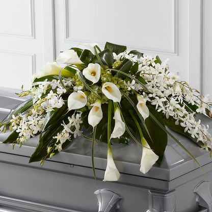 Angel Wings Casket Spray – FORGET ME NOT FLOWERS & GIFTS, Walnut Creek CA