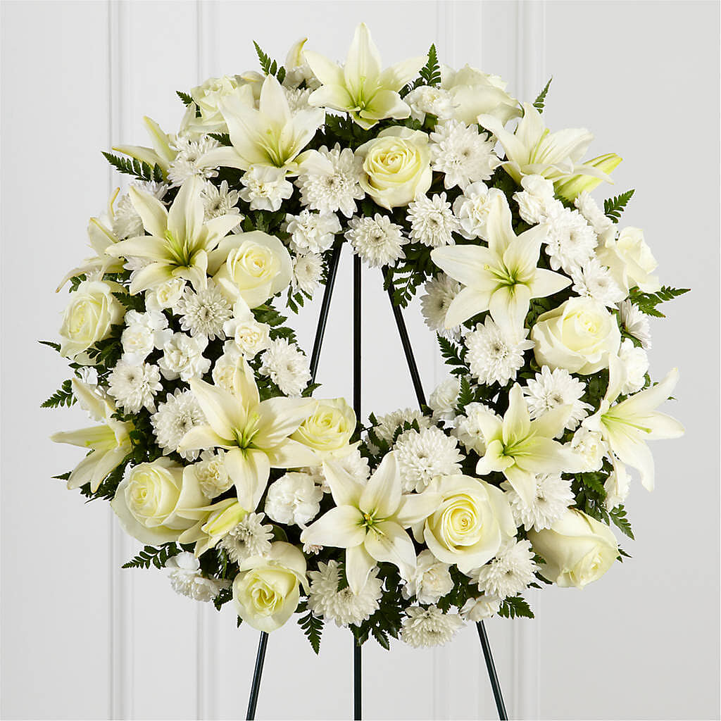 Treasured Tribute Wreath – FORGET ME NOT FLOWERS & GIFTS, Walnut Creek CA