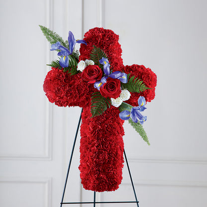 Faithful Hero Floral Cross – FORGET ME NOT FLOWERS & GIFTS, Walnut Creek CA