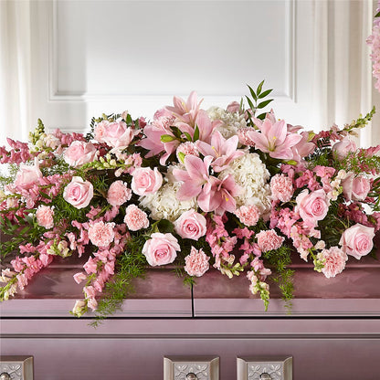 Life & Remembrance Casket Spray – FORGET ME NOT FLOWERS & GIFTS, Walnut Creek CA