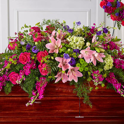 Radiant Tribute Casket Spray – FORGET ME NOT FLOWERS & GIFTS, Walnut Creek CA