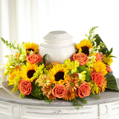 Faithful Sunflower Cremation Adornment – FORGET ME NOT FLOWERS & GIFTS, Walnut Creek CA