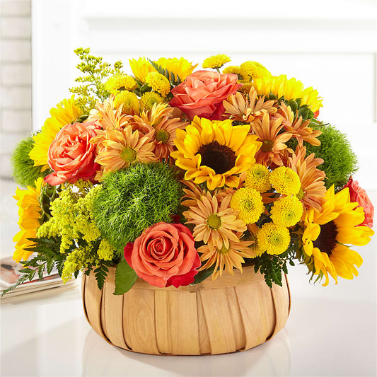Harvest Sunflower Basket – FORGET ME NOT FLOWERS & GIFTS, Walnut Creek CA