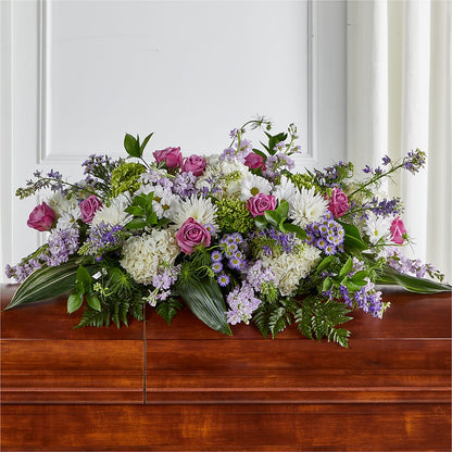 Meadows of Serenity Casket Spray – FORGET ME NOT FLOWERS & GIFTS, Walnut Creek CA