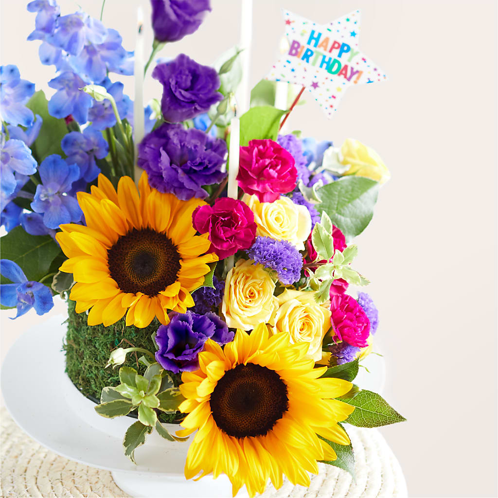 Star of the Day Floral Cake – FORGET ME NOT FLOWERS & GIFTS, Walnut Creek CA