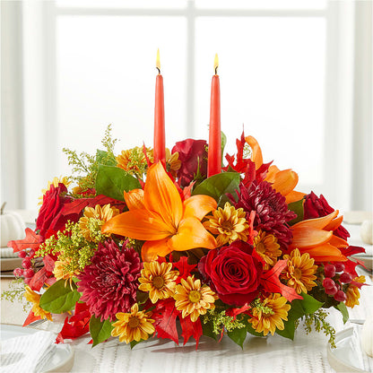 Autumn's Embrace Centerpiece – FORGET ME NOT FLOWERS & GIFTS, Walnut Creek CA