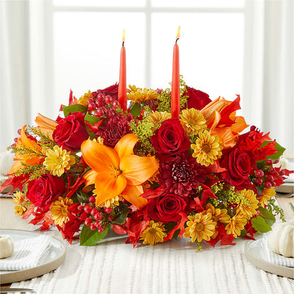 Autumn's Embrace Centerpiece – FORGET ME NOT FLOWERS & GIFTS, Walnut Creek CA