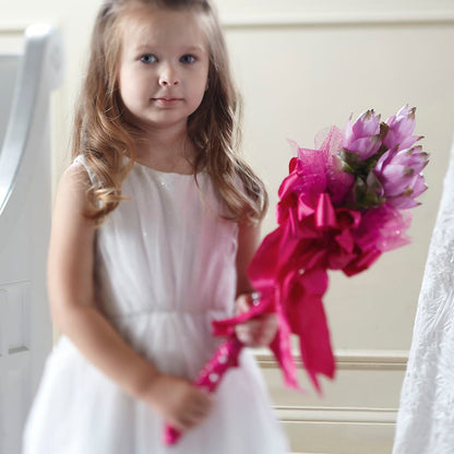 Sparkle Pink Flower Girl Bouquet – FORGET ME NOT FLOWERS & GIFTS, Walnut Creek CA